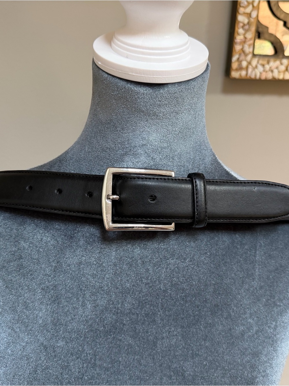 Lauren Ralph Lauren men’s leather black belt buckle 40